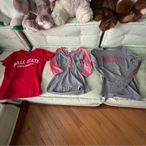 LOT Ball State University Shirts sz Small